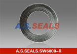 Spiral wound gasket without inner and outer rings